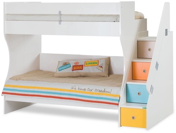 Двухъярусная кровать Kalune Design Joy In 671, коричневый/кремовый, 165 x 115 см