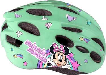 Шлемы велосипедиста детские Disney Minnie, зеленый/розовый, 52-56 см