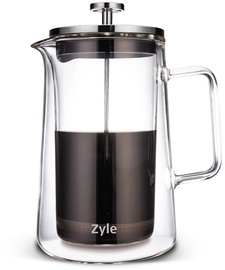 Kafijas kanna Zyle Coffee Press ZY1000CF, 1 l, caurspīdīga