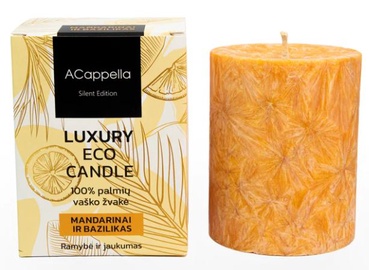 Žvakė, aromatinė Acappella Luxury Mandarin & Basil, 67 h, 100 mm