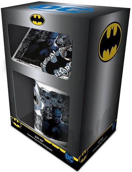 Комплект Batman (Graffiti Hero) Mug, Coaster And Key Chain Gift Set, белый/черный