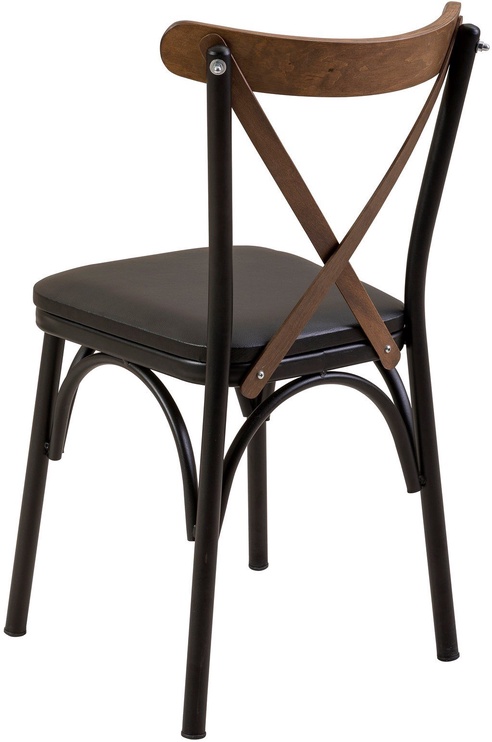 Ēdamistabas komplekts Kalune Design OLV-KARE-TK4, melns/brūns