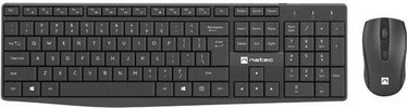 Комплект клавиатуры и мыши Natec Squid Английский (US), черный, беспроводная