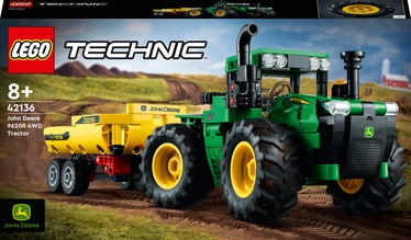 Konstruktor LEGO® Technic Traktor John Deere 9620R 4WD 42136, 390 tk