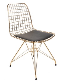 Ēdamistabas krēsls Kalune Design Tivoli 273 974NMB1208, spīdīga, zelta, 42.5 cm x 46 cm x 81 cm, 2 gab.