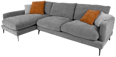 Stūra dīvāns Daisy LC, pelēka, kreisais, 98 x 293 cm x 88 cm
