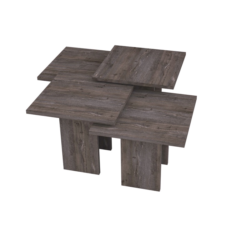Набор журнальных столиков Kalune Design Grade, коричневый, 40 см x 40 см x 45 см