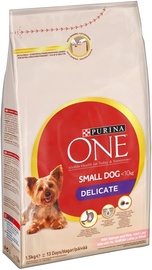 Сухой корм для собак Purina One Delicate Salmon And Rice, рис/лосось, 0.8 кг