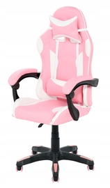 Игровое кресло OTE, 58 x 61 x 110 - 119 см, белый/розовый