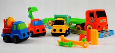 Transporta rotaļlietu komplekts Maksik Truck Set 513325, daudzkrāsaina