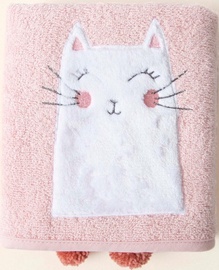 Vaikiškas rankšluostis Foutastic Kitty Baby Towel, rožinė, 50 cm