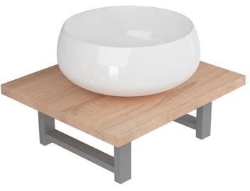 Комплект мебели для ванной VLX 279314, белый/дубовый, 40 x 40 см x 16.3 см