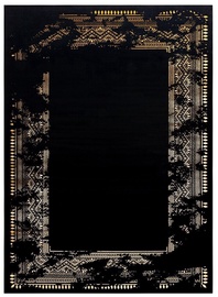 Ковровая дорожка Hakano Mosse Frame 2, золотой/черный, 250 см x 80 см