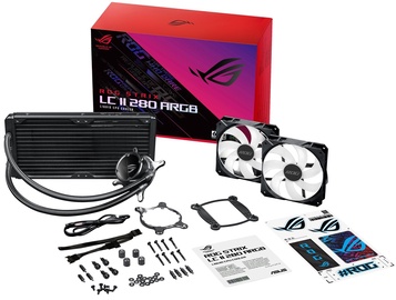 Vandens aušintuvas procesoriui Asus Rog Strix LC II 280 ARGB, 143 mm x 30 mm