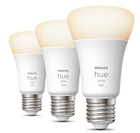 Светодиодная лампочка Philips Hue LED, белый, E27, 9 Вт, 806 лм, 3 шт.