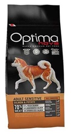 Sausā suņu barība Optima Nova Adult Sensitive OP61741, lasis/kartupeļi, 12 kg