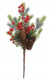 Dekoratyvinė kalėdinė puokštė Splendid, ruda/raudona/žalia, 41 cm