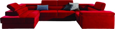 Stūra dīvāns Thiago Kronos 02, sarkana, kreisais, 350 x 202 cm x 90 cm
