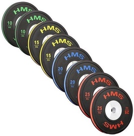 Svorių rinkinys HMS Olympic Bumper Plates, 140 kg