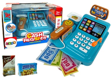 Veikala rotaļlietas, kases aparāts Lean Toys Cash Register 12155, daudzkrāsaina