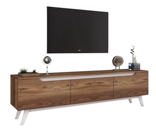 TV galds Kalune Design D1, balta/valriekstu, 1800 mm x 350 mm x 486 mm