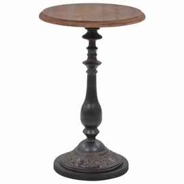 Kafijas galdiņš VLX Solid Fir Wood, brūna, 400 mm x 400 mm x 640 mm