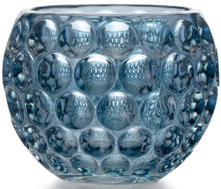 Svečturis AmeliaHome Gijon 58868, stikls, Ø 11 cm, 9 cm, caurspīdīga/zila