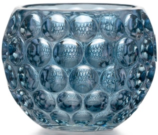 Svečturis AmeliaHome Gijon 58868, stikls, Ø 11 cm, caurspīdīga/zila