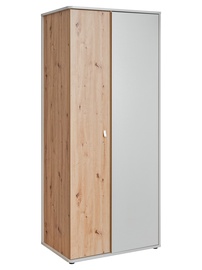 Гардероб ASM ASPG VV SU, коричневый/серый, 57 см x 84 см x 198 см