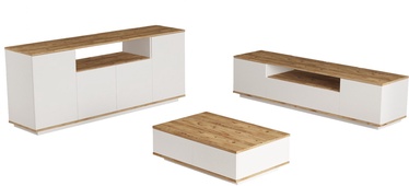 Svetainės baldų komplektas Kalune Design FR18-AW, vidaus, rudas/baltas
