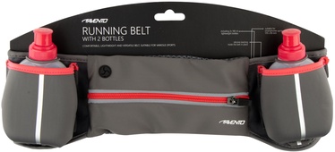 Soma uz jostas vietu Avento Running Belt With 2 Bottles, rozā/pelēka, 0.38 l