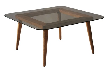 Kafijas galdiņš Kalune Design Smart, bronzas, 800 mm x 800 mm x 400 mm