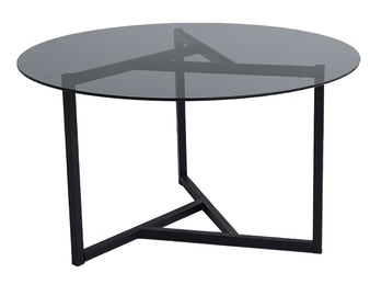 Kafijas galdiņš Kalune Design Trio S402F, melna, 750 mm x 750 mm x 420 mm