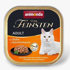 Влажный корм для кошек Animonda Vom Feinsten Chicken, Beef & Carrot, говядина/курица/морковь, 0.100 кг