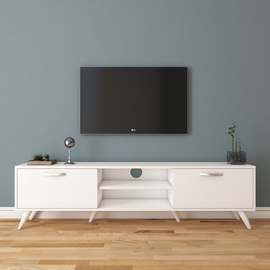 TV galds Kalune Design A9 220, balta, 1800 mm x 350 mm x 483 mm