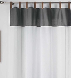 Дневные шторы Douceur Pearl, белый/темно-серый, 140 см x 240 см