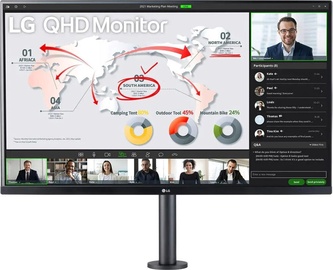 Монитор LG 32QP880-B, черный, 32″ (поврежденная упаковка)