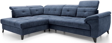 Kampinė sofa Inferne Aura 40, tamsiai mėlyna, kairinė, 297 x 210 cm x 107 cm