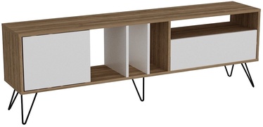 TV staliukas Kalune Design Mistico, baltas/riešuto, 180 cm x 35.5 cm x 58.7 cm