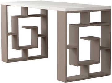 Galds Kalune Design Maze, balta/gaiši brūna