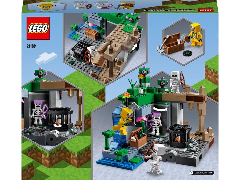 Konstruktors LEGO Minecraft Skeleta pazemes cietums 21189