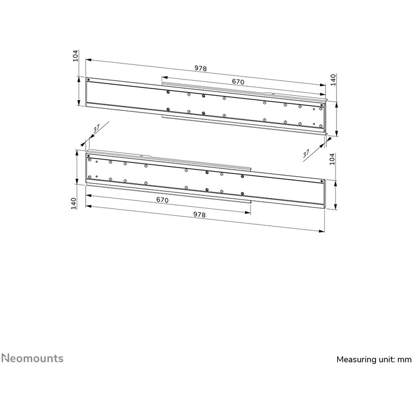 Адаптер для двойного дисплея Neomounts By Newstar ADM-875BL2, 42-65″, 50 кг