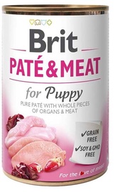 Mitrā barība (konservi) suņiem Brit Care Paté & Meat 8595602530335, vistas gaļa/tītara gaļa, 0.4 kg