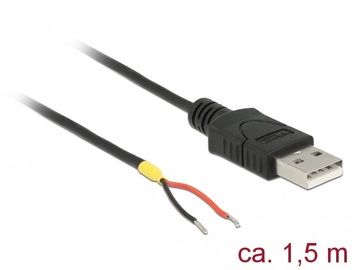 Кабель Delock USB 2.0, 1.5 м, черный