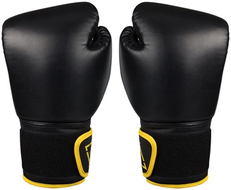 Боксерские перчатки Avento 41BH, черный/желтый, 6 oz