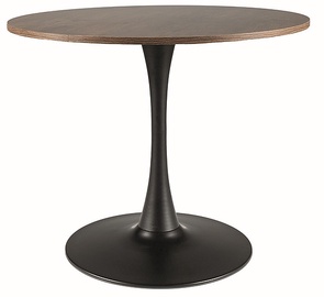 Pusdienu galds Amadeo II, brūna/melna, 90 cm x 90 cm x 76 cm