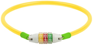 Piekaramā slēdzene RFR Junior Combination Lock, dzeltena/zaļa, 900 mm