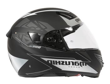 Мотоциклетный шлем Marushin 999 RS Comfort Shaox, M, серебристый/черный