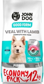 Sausā suņu barība John Dog Good Form Puppy Veal & Lamb, jēra gaļa/teļa gaļa, 12 kg