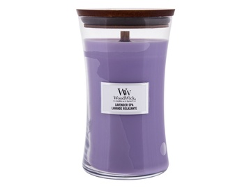 Svece, aromātiskā WoodWick Lavender Spa, 120 h, 609.5 g, 180 mm